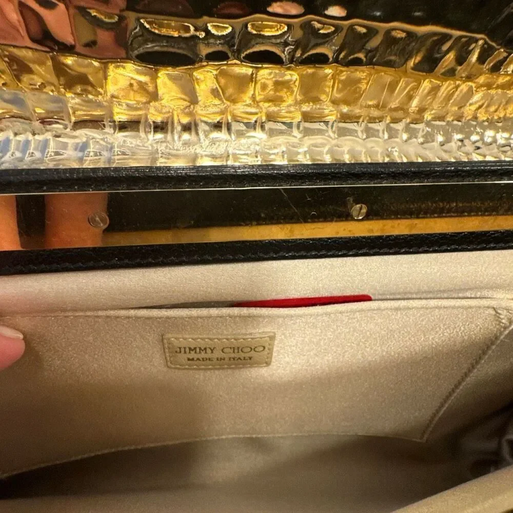 Jimmy Choo Leather Clutch Black